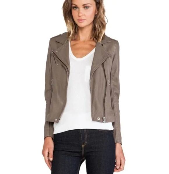 IRO Jackets & Blazers - IRO Tara Leather Moto Motorcycle Biker Jacket Brown sz 40 US 6 8